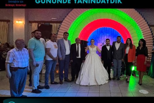 Vakıf Başkanımız Dr. Veli Görkem Pala,Başkan Yardımcımız Mustafa Karakuş ve yönetim kurulu üyelerimiz Harun Köksal, Emrah Altıntaç, Esra Yılmaz ile hemşehrilerimiz 71 Evler Mahallesi eski muhtarı Emir Dişbudak’ın kızı Zübeyde ile Özden Ailesinin oğlu Gökh