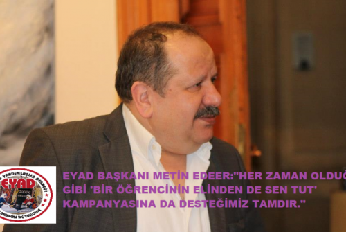 BELÇİKA'DAN EYAD BAŞKANI METİN EDEER'DEN GÜÇLÜ DESTEK