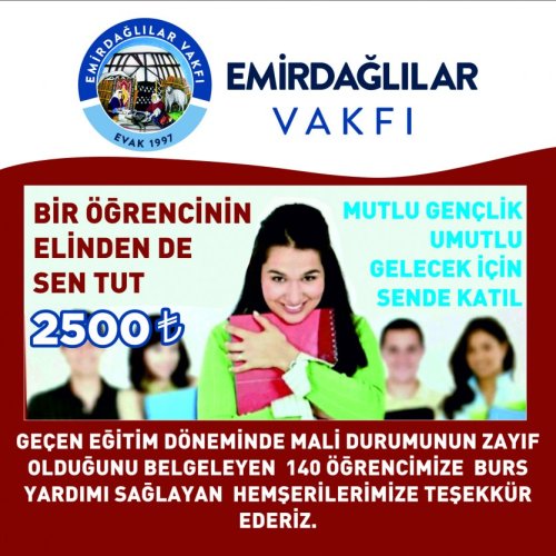 BİR ÖĞRENCİNİN ELİNDEN DE SEN TUT