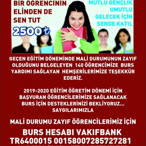 BİR ÖĞRENCİNİN ELİNDEN DE SEN TUT
