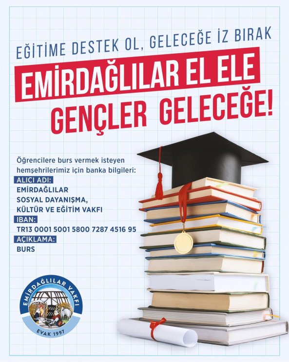 Burs Bağışları için desteklerinizi bekliyoruz