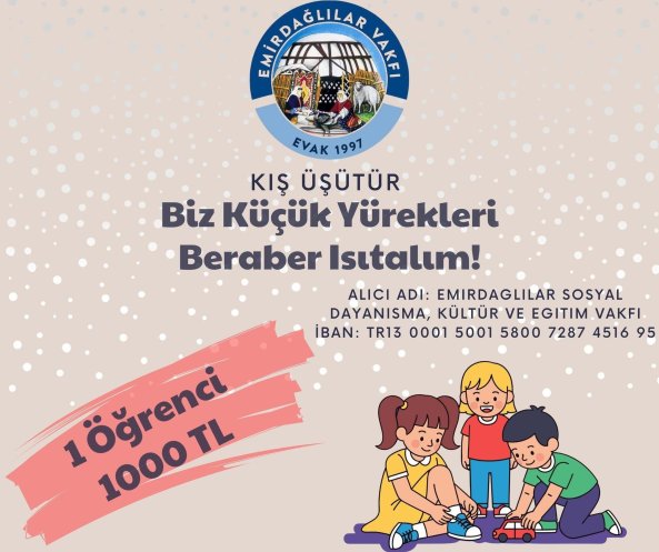 Emirdağlılar Vakfı Kışlık Bot Kampanyası