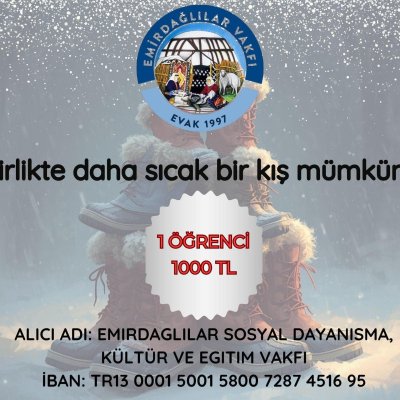 Emirdağlılar Vakfı Kışlık Bot Kampanyası